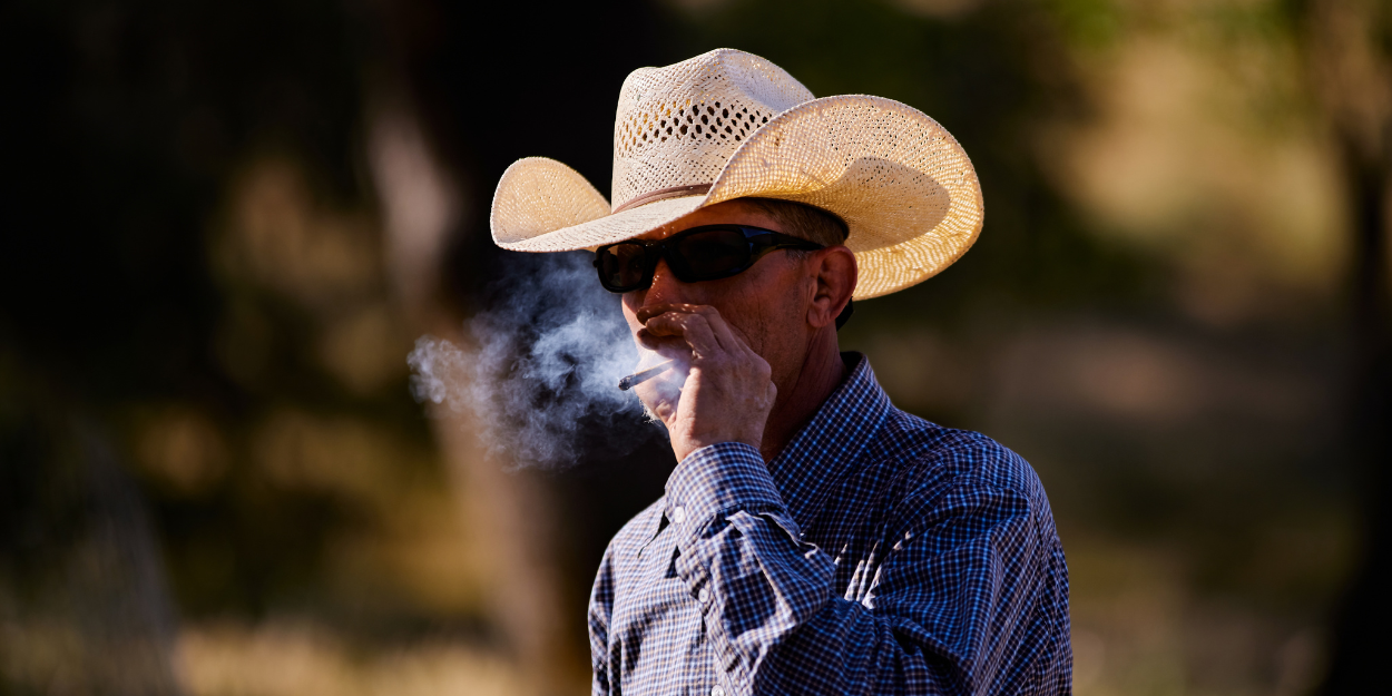 Low THC Cowboy Smoking